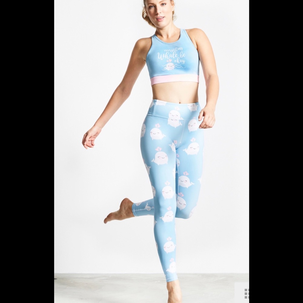 Flexi Lexi Whale Be Okay Leggings  M